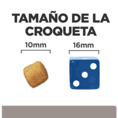 tamaño de la croqueta Hill´s HEPÁTICO L:D insuficiencia hepática perros