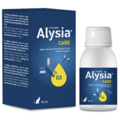 Jarabe que Refuerza el sistema respiratorio e inmunitario en gatos Alysia Care 75 ml