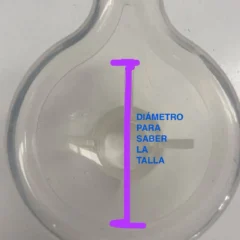 MASCARILLA DE INHALACIÓN MEDIDA DEL DIÁMETRO