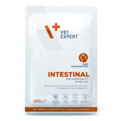 alimento húmedo en sobres para gatos con mala absorción VetExpert intestinal cat pouch 100 g
