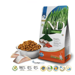 pienso para gatitos sin cereales con arenque ND Spirulina kitten 1,5 kg características