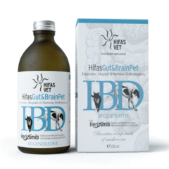 refuerza el sistema digestivo, sistema nervioso y hepático para perros y gatos Hifas Gut y Brain 250 ml