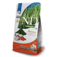 alimento para perros adultos de raza medianas grandes farmina nd spirulina dog med-maxi arenque