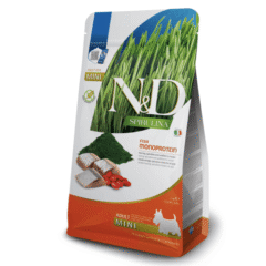 alimento para perros adultos de raza mini farmina nd spirulina dog mini arenque 2 kg