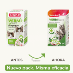 Antiparasitario interno natural para gatos en comprimidos VERMIpure para gatos y gatitos 50 comprimidos cambio formato