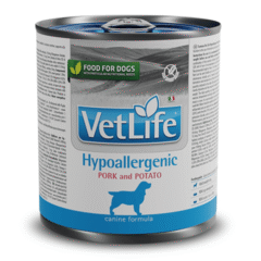alimento húmedo para perros con alergia farmina Vet Life cerdo y patata 285 g