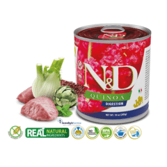 características alimento húmedo para perros con problemas digestivos e insuficiencia pancreática ND dog lata quinoa digestion cordero 285g