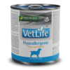 comida húmeda para perros con alergias Farmina Vet Life hypoallergenic pescado y patata 285 g