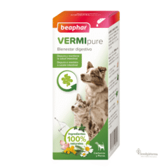 jarabe para perros y cachorros VERMIpure antiparasitario interno natural 50 ml