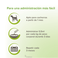 jarabe para perros y cachorros VERMIpure antiparasitario interno natural 50 ml modo de uso