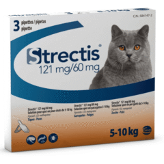 pipetas antiparasitarias gatos de peso 5 a 10 kg strectis 3 pipetas