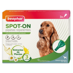 pipetas repelentes perros medianos beaphar spot on 3x2 ml