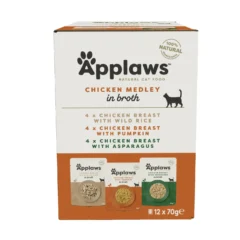 Comida húmeda en sobres para gatos Applaws sobre CALDO POLLO Gatos adultos Multipack 12x70g
