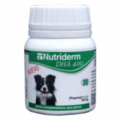 ácidos grasos DHA para perros Nutriderm DHA 400 30 cápsulas