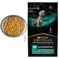 aspecto del pienso para perros con problemas intestinales y páncreas Proplan Gastrointestinal EN perros intestino y páncreas
