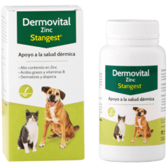 caída de pelo dermatosis perros gatos dermovital Zinc de stangest 60 comprimidos