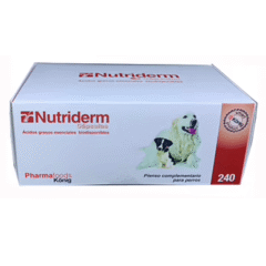 cápsulas de ácidos grasos para perros nutriderm 240 cápsulas