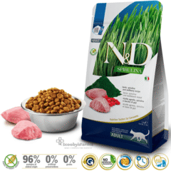caracteríticas pienso para gatos adultos sin cereales nd spirulina cordero bayas de goji gatos adultos