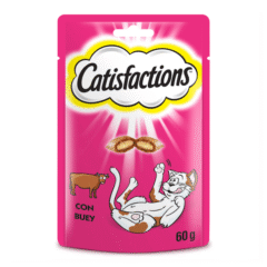 chuches para gatos snacks catisfactions con buey 60 g