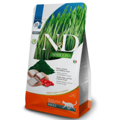 pienso para gatos sin cereales con arenque ND Spirulina gatos adultos 1,5 kg