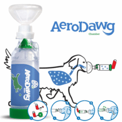 modo de uso cámara de inhalación Aerodawg para gatos y perros