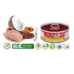 CARACTERÍSTICAS ND Quinoa Skin Coat CODORNIZ lata gatos