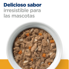 aspecto comida húmeda gatos Hill´s lata C:D Urinary Stress ESTOFADO pollo y verduras 82 g