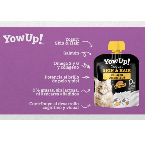 características Yogurt natural para gatos Yow Up skin hair