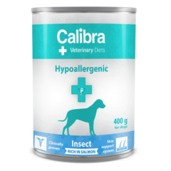 comida húmeda en lata para perros con alergias Calibra Hypoallergenic Salmón Insectos perros Vet Diet Dog