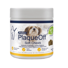 prevención placa, sarro y mal aliento en chuches PRODEN PLAQUEOFF SOFT CHEWS GATO (120U) 90G