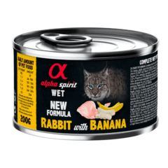comida húmeda para gatos Alpha Spirit lata CONEJO gato 6x200 g
