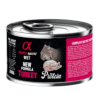comida húmeda para gatos Alpha Spirit lata PAVO gato 6x200 g