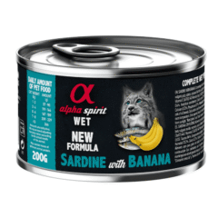 comida húmeda para gatos Alpha Spirit lata SARDINA gato 6x200 g