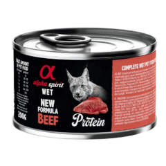 comida húmeda para gatos Alpha Spirit lata TERNERA gato 6x200 g