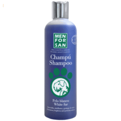 champú para perros de pelo blanco menforsan 300 ml