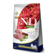 pienso light para perros mini con sobrepeso ND Quinoa DOG CORDERO Weight Management control de peso perros MINI 2,5 kg