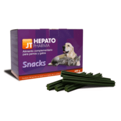 protector hepático perros y gatos en snacks JT Hepato Pharma SNACKS barritas protector hepático perros gatos 30 barritas