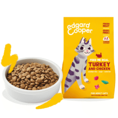 Aspecto pienso para gatos adultos sin cereales Edgard Cooper gatos PAVO Pollo sin cereales pienso gatos adultos y gatos esterilizados