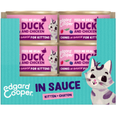 Edgard cooper comida gatitos Trocitos Pato Pollo kitten sin cereales Edgard Cooper 18x85 g