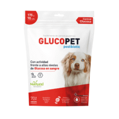 DIABETES perros Glucopet postbiotic Glucosa en sangre perros 70 snacks
