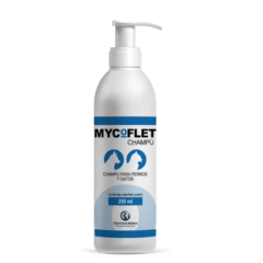 champú para hongos, sarna y bacterias MYCOFLET Champú sarna y micosis perros gatos 250 ml