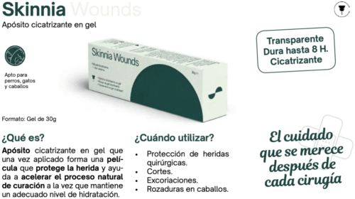 FOLLETO EXPLICATIVO SKINNIA WOUNDS APÓSITO CICATRIZANTE