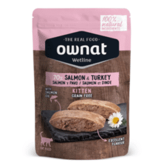 Ownat Wetline Kitten salmón pavo comida húmeda gatitos 85 g