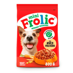 pienso semihúemdo para perros pequeños Frolic mini aves 800 g
