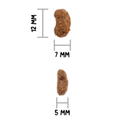 tamaño de la croqueta del pienso para gatos Ownat Care URINARY cat pienso urinario para gatos 3 kg