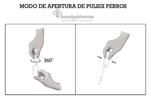 Modo de apertura de la pipeta pulsix perros spot on