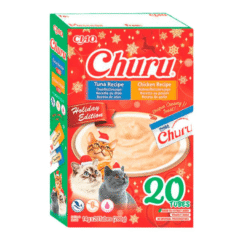 snack para gatos especial navidad Churu Caja NAVIDAD gatos pollo y atún snack líquido 20x14 g