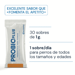 Dosificación de probio plus perros probióticos, prebióticos y postbióticos