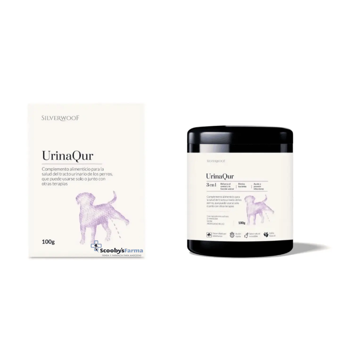 Suplemento urinario URINAQUR SilverWoof para perros 100 g
