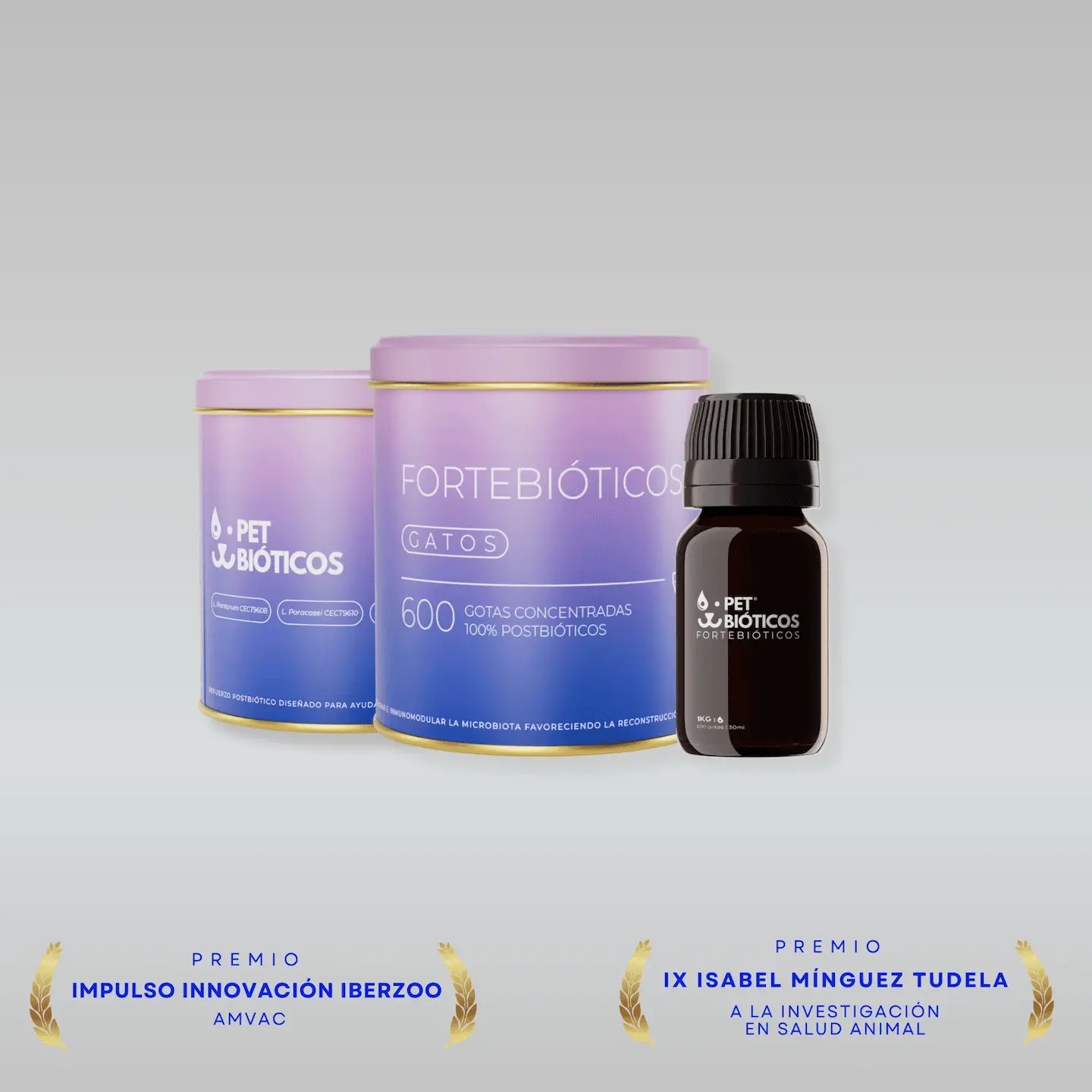 Probiótico natural digestivo y refuerzo inmunitario Fortebióticos para gatos 30 ml